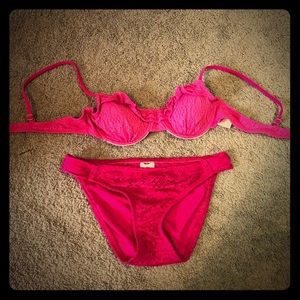 Hot pink bikini from the Buckle, size small